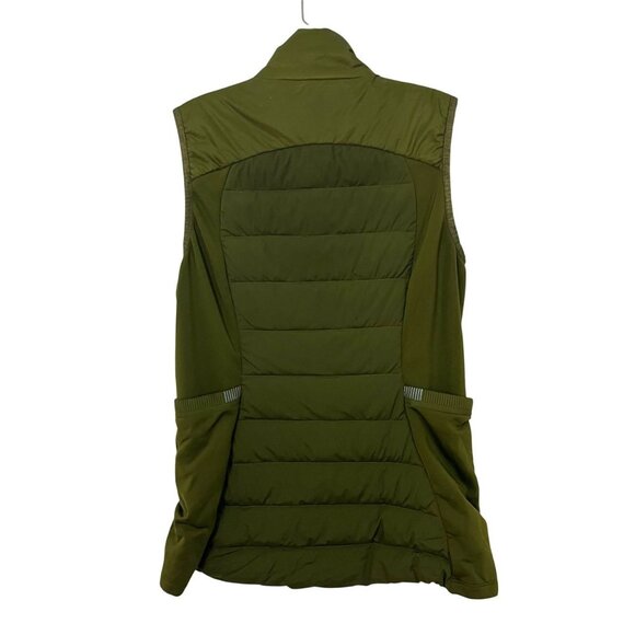 Lululemon Down For It All Green Puffer Vest Grey Goose Down - Women's Size 10 - Picture 2 of 12